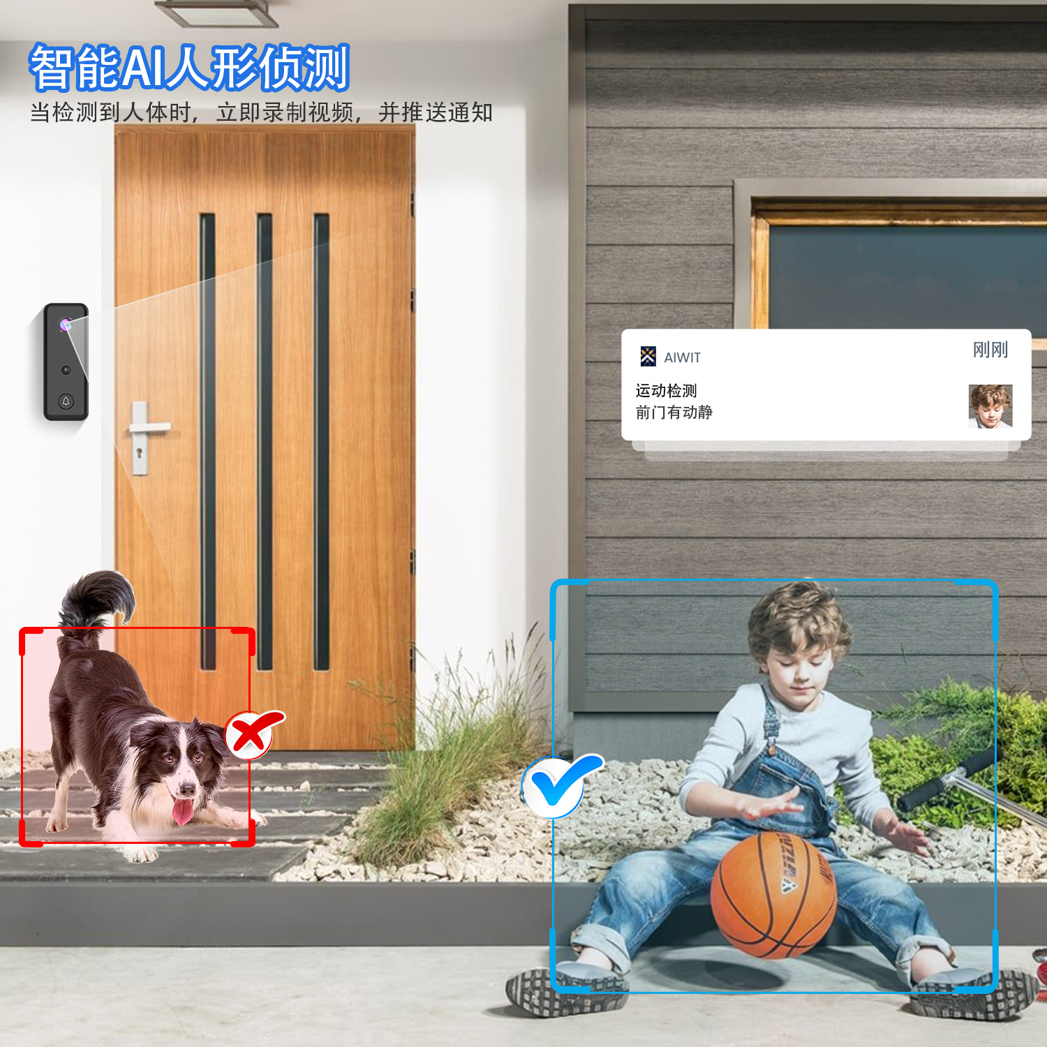 Peephole Camera Viewer - 720P Aiwit APP Cloud Storage WIFI
