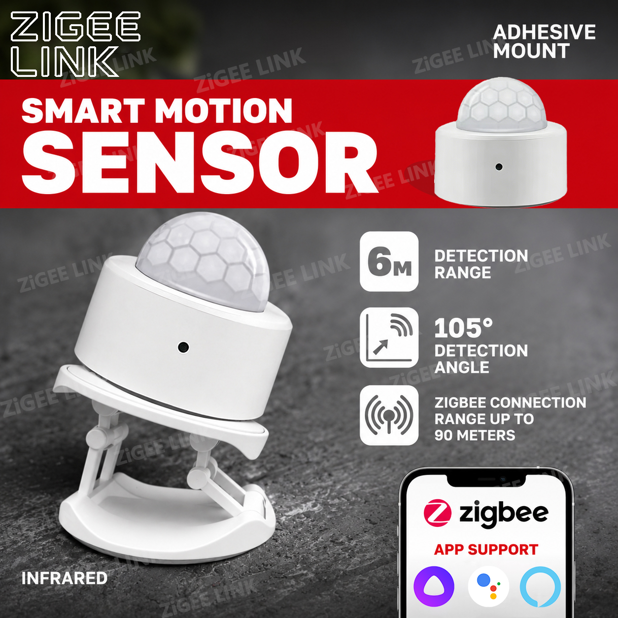 Home Security Tools - Zigbee PIR Motion Sensor Human Body