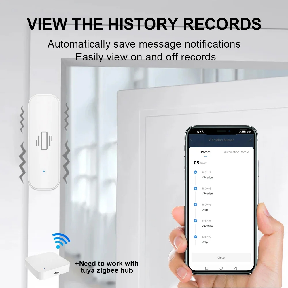 Smart ZigBee Vibration Sensor  – Home Security Tools Bewertung und Preis