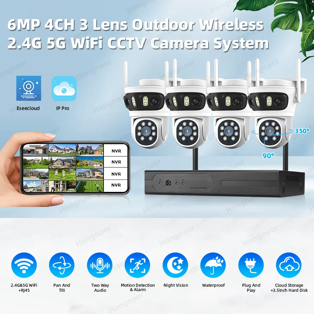 2026 Hongnaer 6MP 4CH 3 Lens 2 – Home Security Camera Bewertung und Preis
