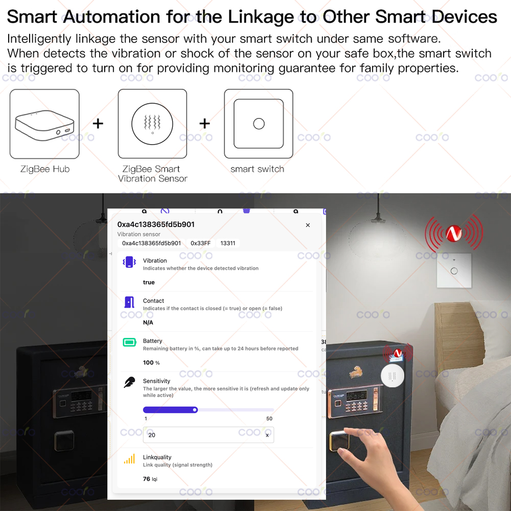 ZigBee 3.0 Vibration Sensor Re – Home Security Tools Bewertung und Preis
