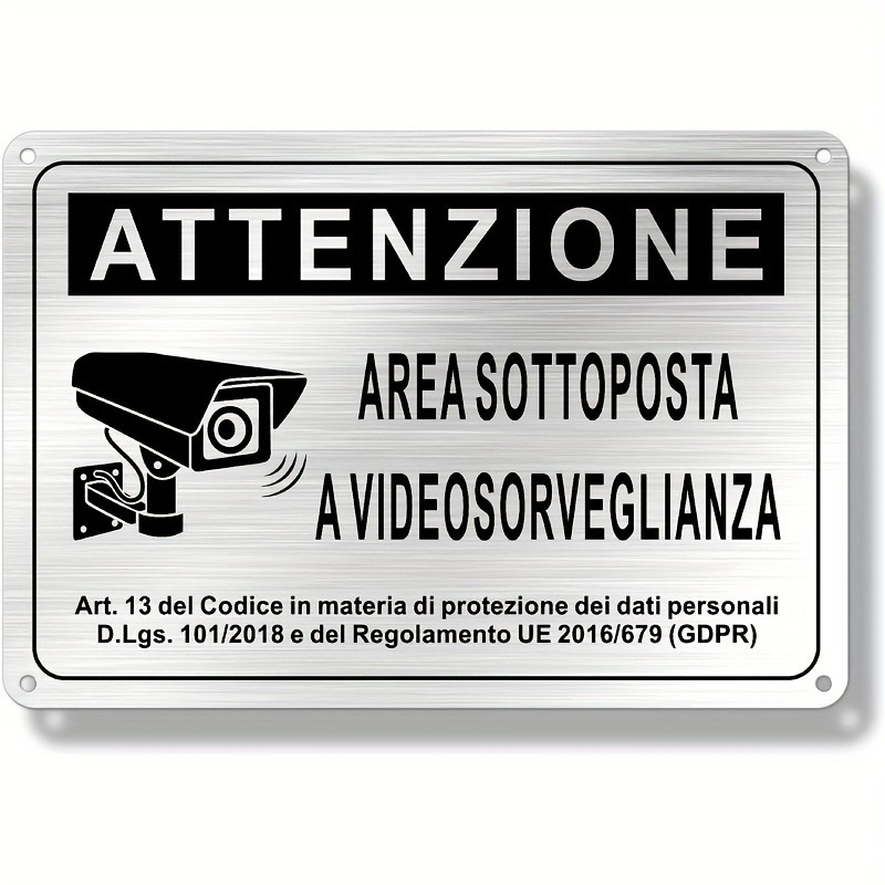 Italian Security Sign 20X30cm  – Home Security Camera Bewertung und Preis